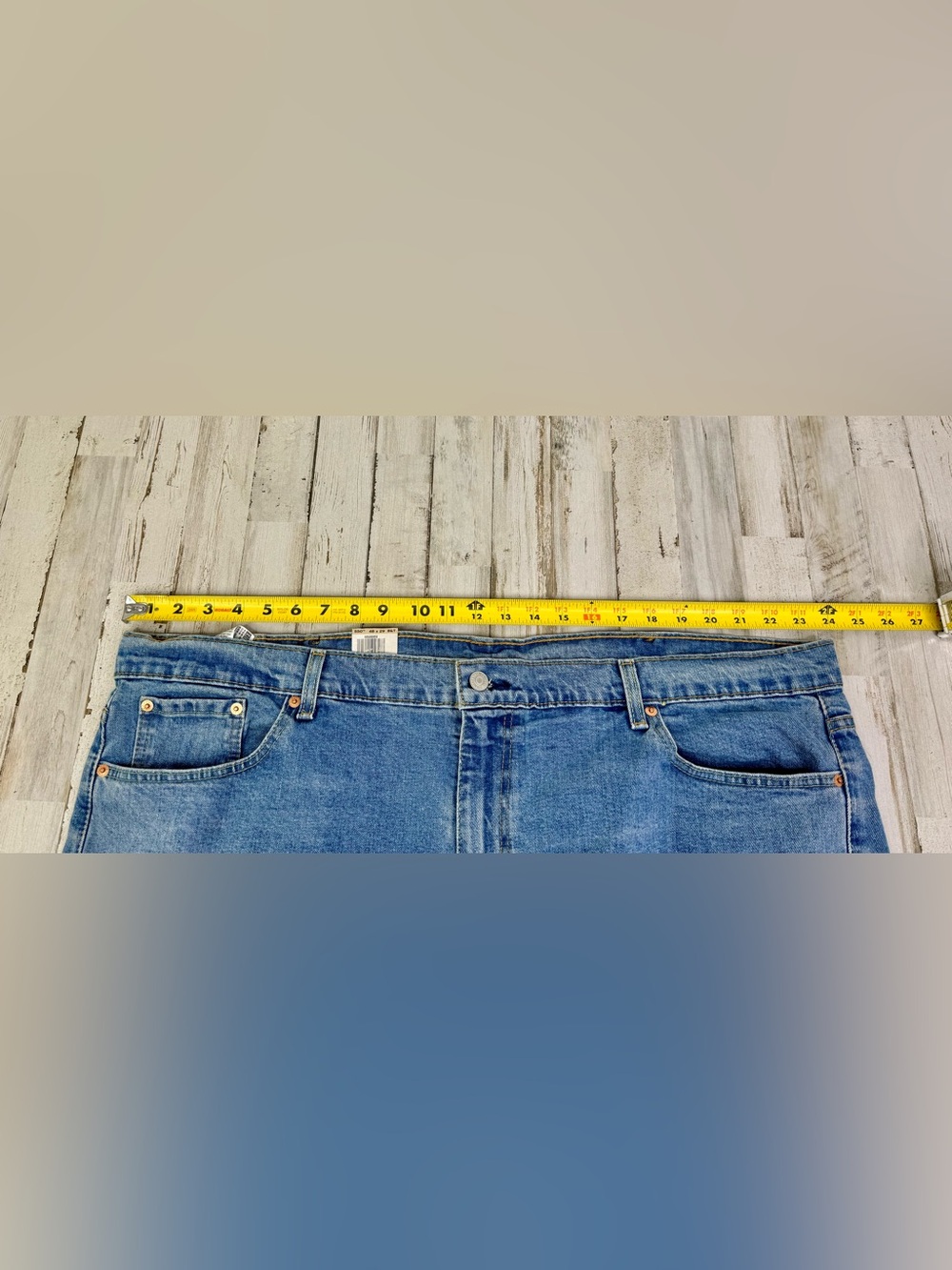 Levis 550 Jeans Mens 48x29 Blue Relaxed Fit Straight Leg Denim Classic NWT - Picture 8 of 12
